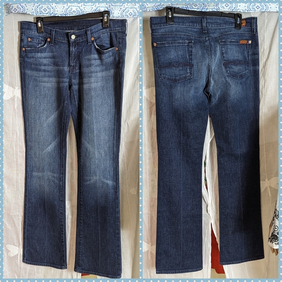 7for all mankind bootcut jeans sz 30 tall - Picture 1 of 7